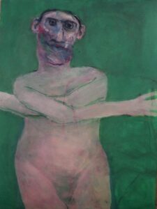 עירום (9), שמן על דיקט, 120/160