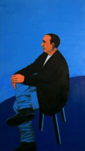 פרופיל גבר, שמן על בד, 70/130, 2020