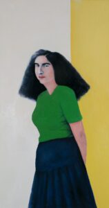 נערה בחולצה ירוקה, שמן על בד, 120/70, 2023