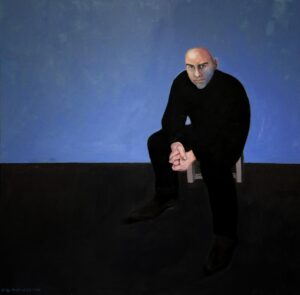 גבר יושב, שמן על בד, 100/100, 2017-2024