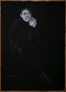 דמות במעגל, שמן על דיקט, 160/120, 1996